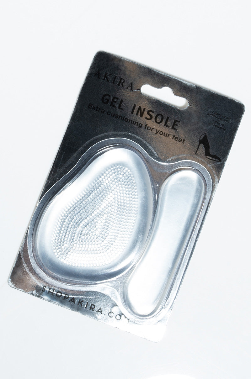 Back View Painless Foot Insole in Clear