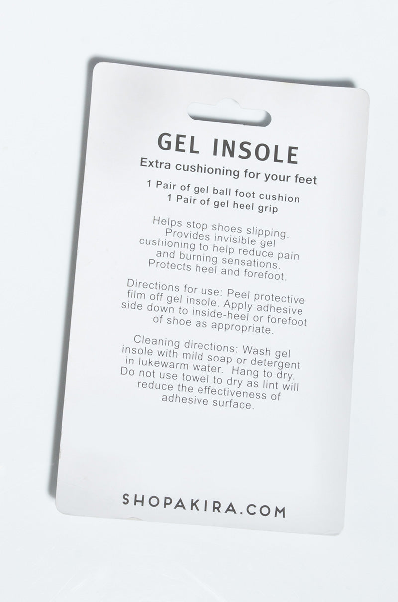 Detail View Painless Foot Insole in Clear