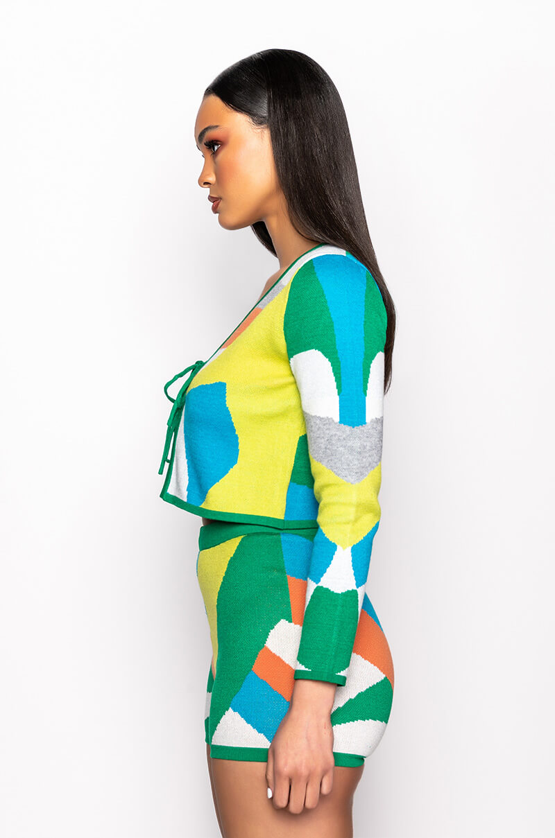 Full View Paint And Sip Tie Front Cardigan