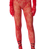 Front View Paint It Red Lace Tights