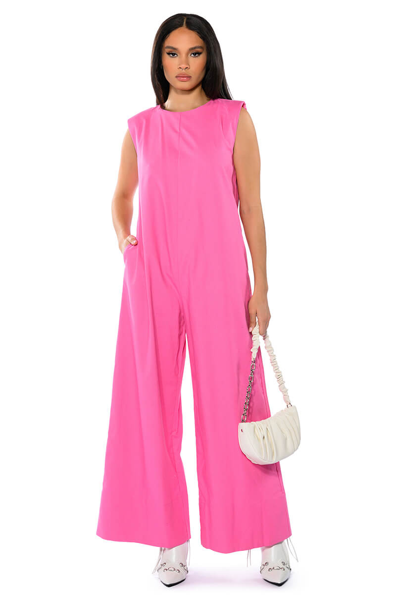 Front View Paint The Town Wide Leg Jumpsuit