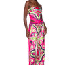 Front View Palermo Scarf Top And Wide Leg Pant Set