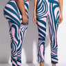 Front View Palm Breeze Straight Leg Legging With Side Slit