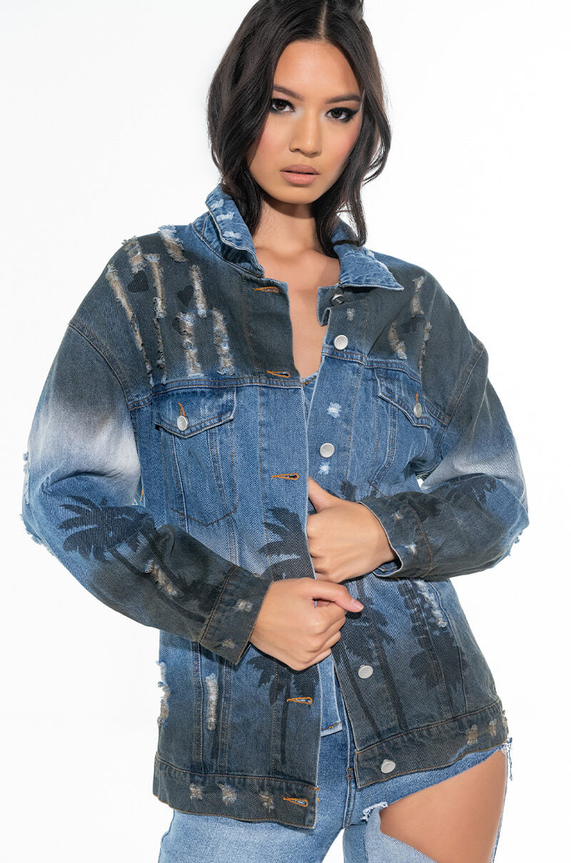 PALM DREAMS OVERSIZED DENIM JACKET view 0