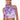 Front View Pansy Garden Cropped Halter Top