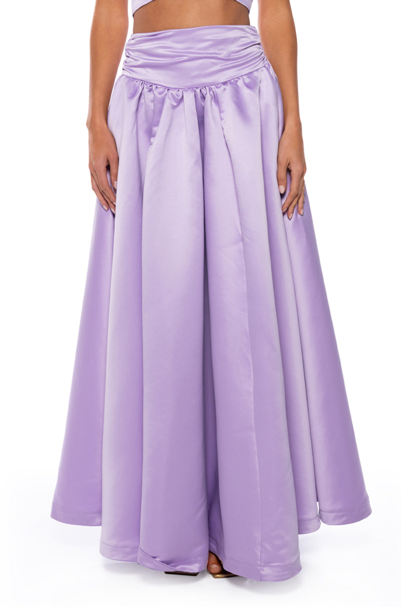 Side View Pansy Garden Maxi Skirt 1