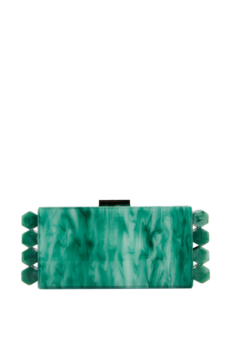 Back View Paradiso Acrylic Clutch