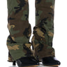 Front View Parallel Camo Fold Over Stiletto Boot