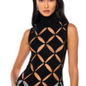 Front View Parallel Dimension Sleeveless Turtleneck