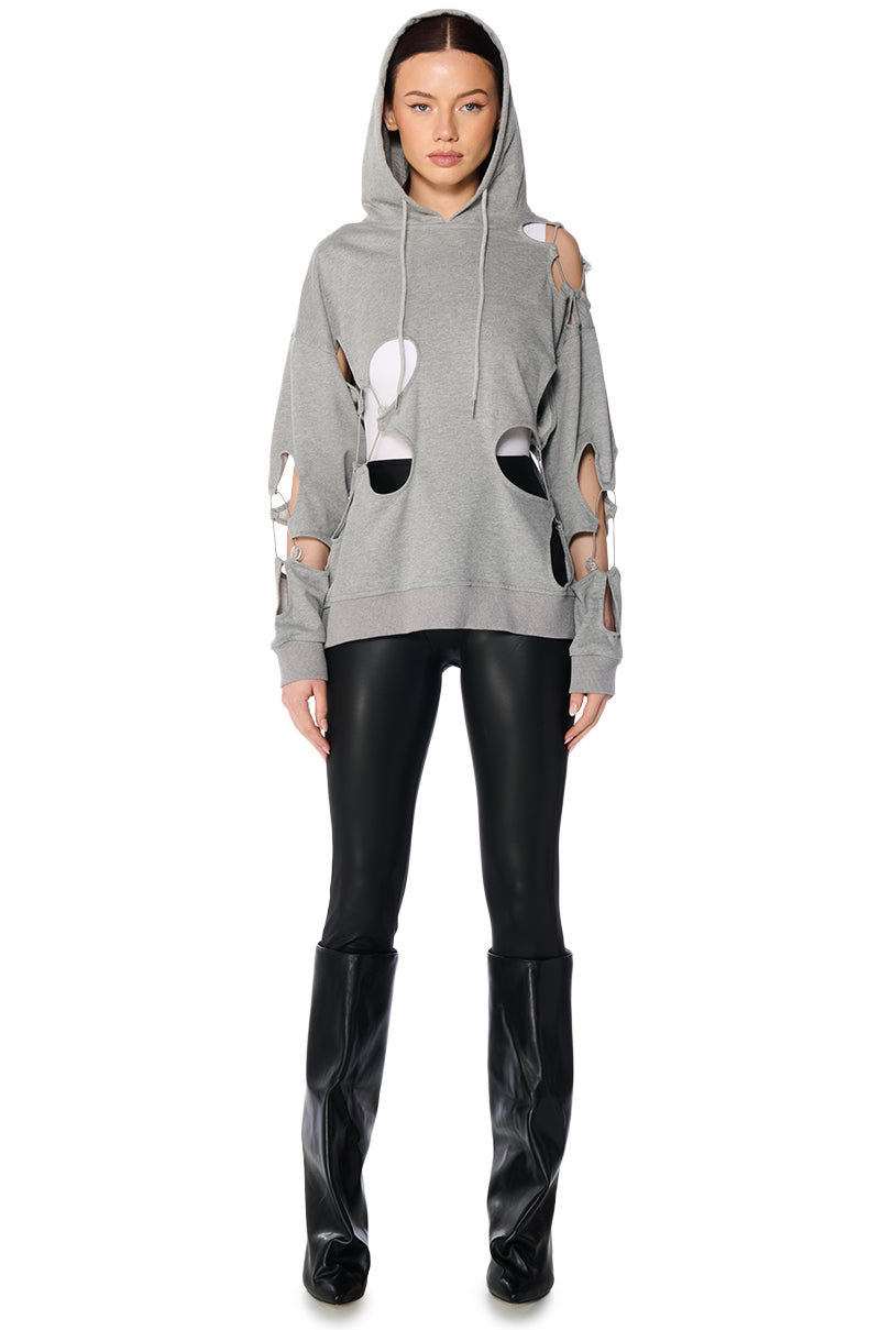 Extra View Parker Cut Out Hoodie