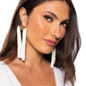 Front View Party Girl Fringe Earring