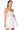 Front View Party In The Back Satin Mini Dress In Ivory