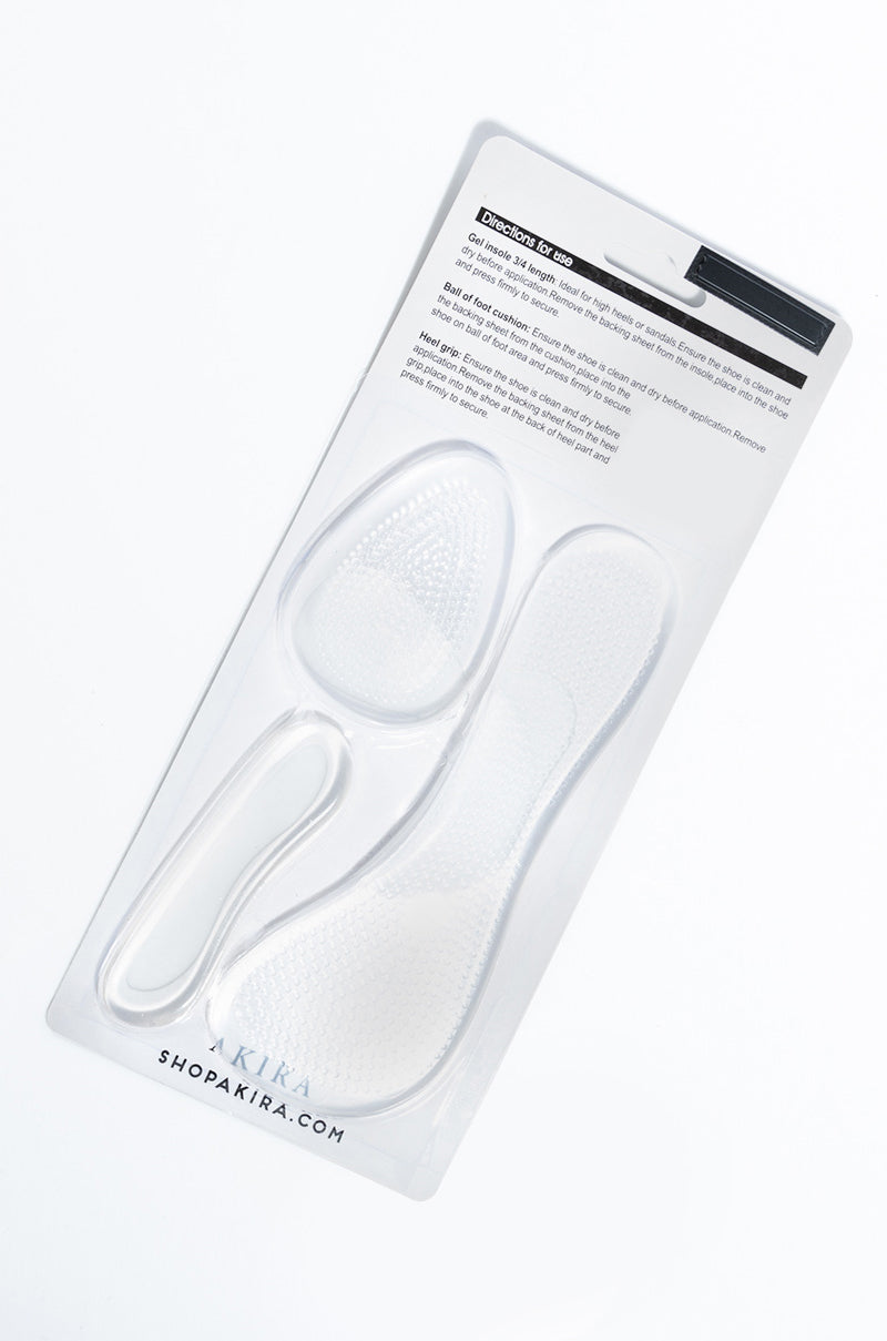 Side View Party On Gel Insole Set in Clear