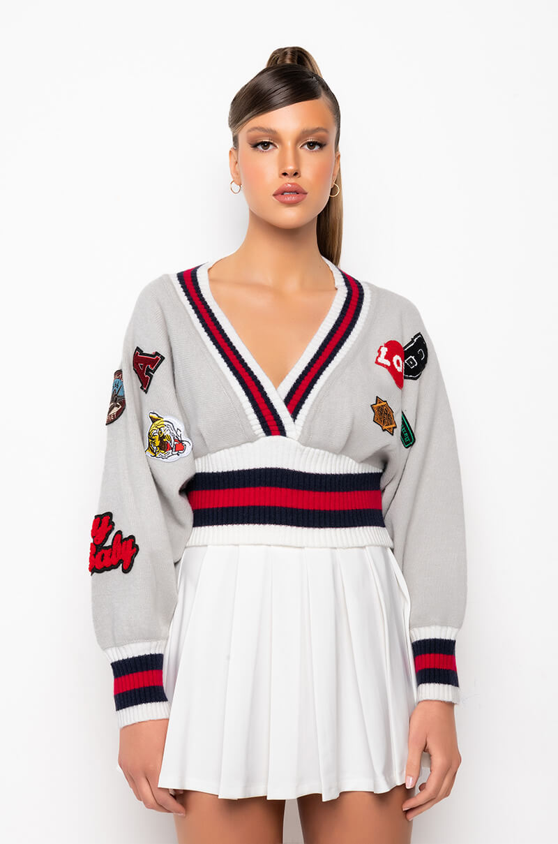 Back View Patches On Patches Sweater