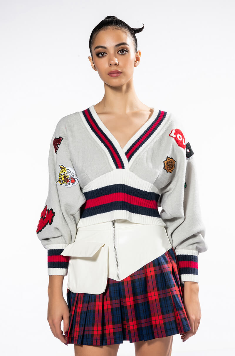 Detail View Patches On Patches Sweater