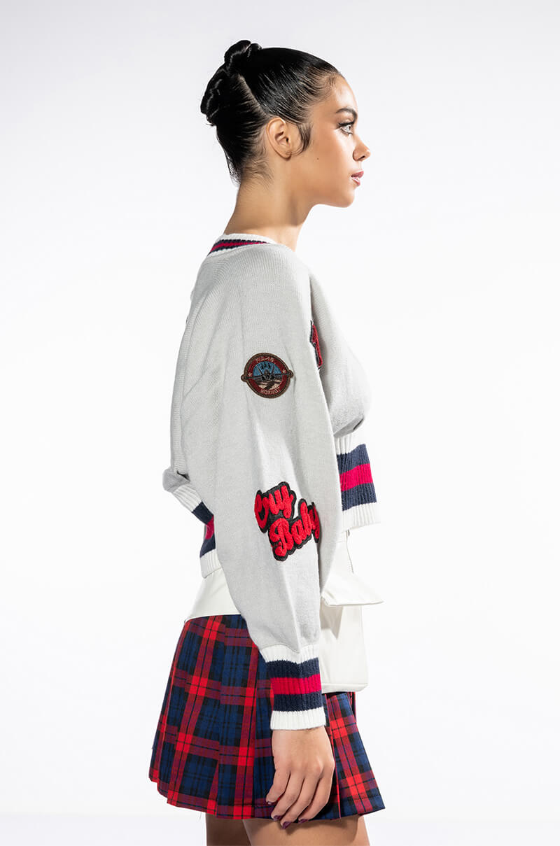 Extra View Patches On Patches Sweater