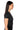 Detail View Paxton Brooke Deep V Short Sleeve Bodysuit In Black