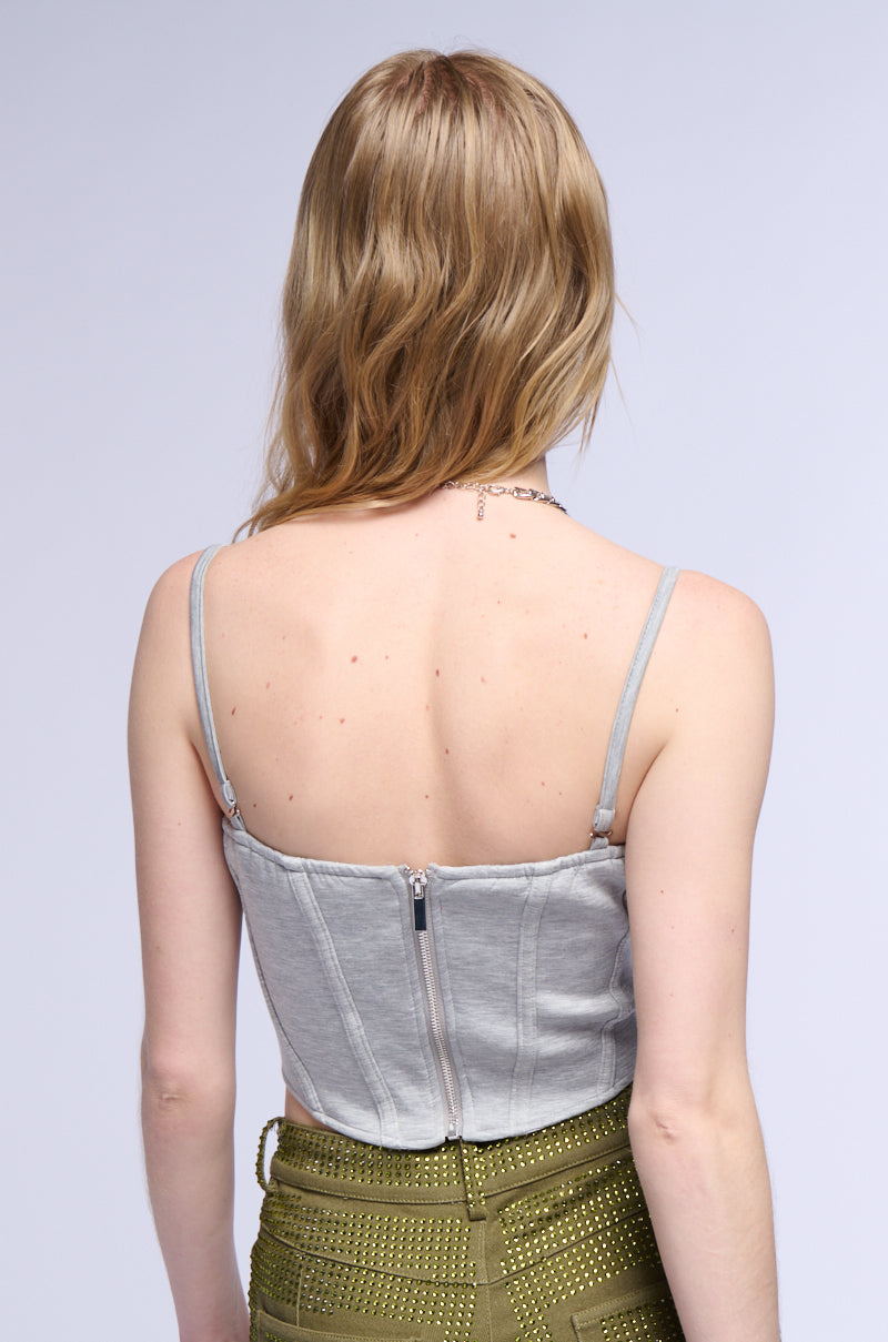 Detail View Paxton Casual Cutie Knit Corset Top