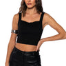 Front View Paxton Clara Square Neck Basic Crop Tank