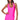 Front View Paxton Disco Halter Neck Bodycon Mini Dress In Pink