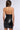 Back View Paxton Disco Halter Neck Pu Mini Dress