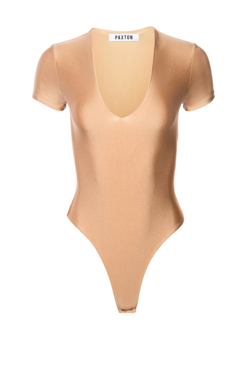 Front View Paxton Disco Short Sleeve Bodysuit