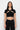 Back View Paxton Europa Ribbed Cutout Crop Top