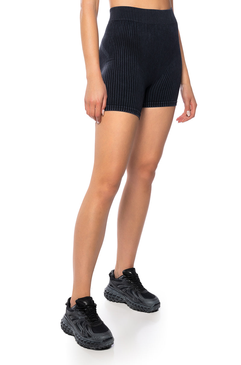 Side View Paxton Laney Hi Rise Biker Short 1