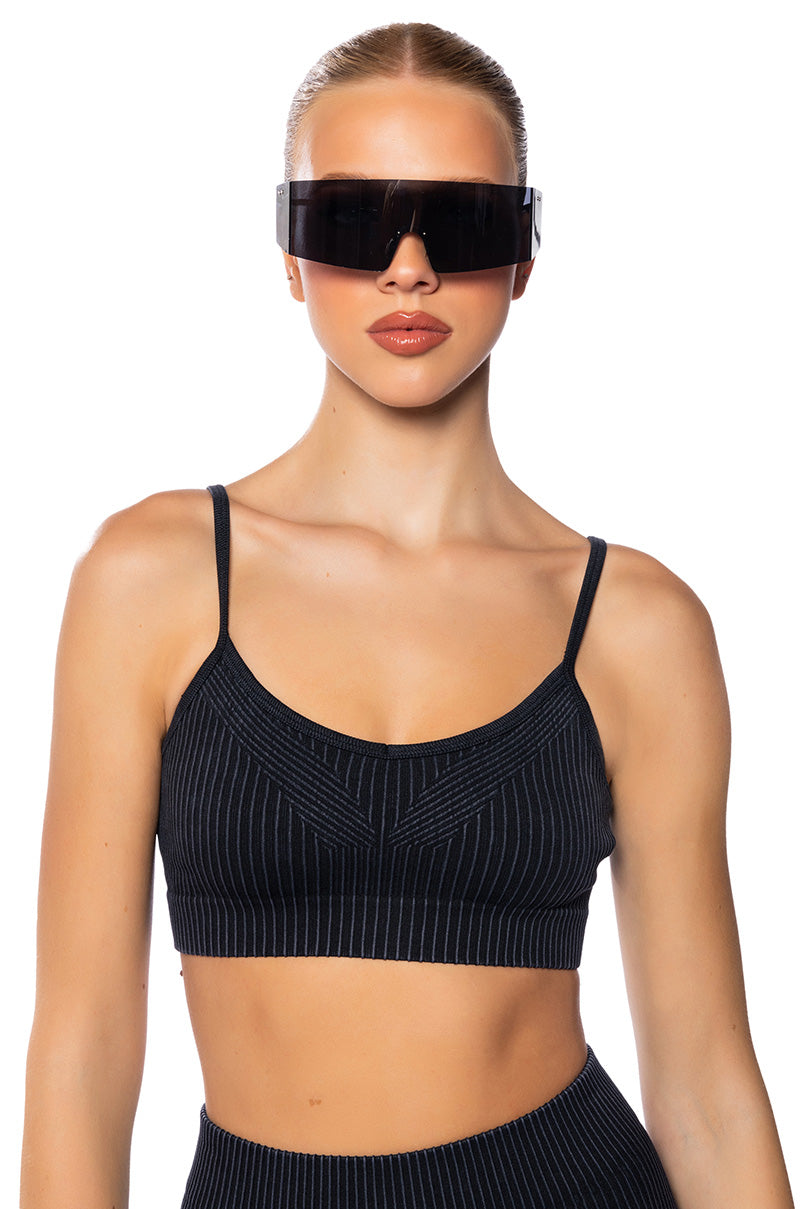 Front View Paxton Laney Scoop Neck Crop