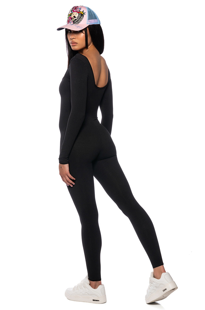 Side View Paxton Long Sleeve Catsuit 1
