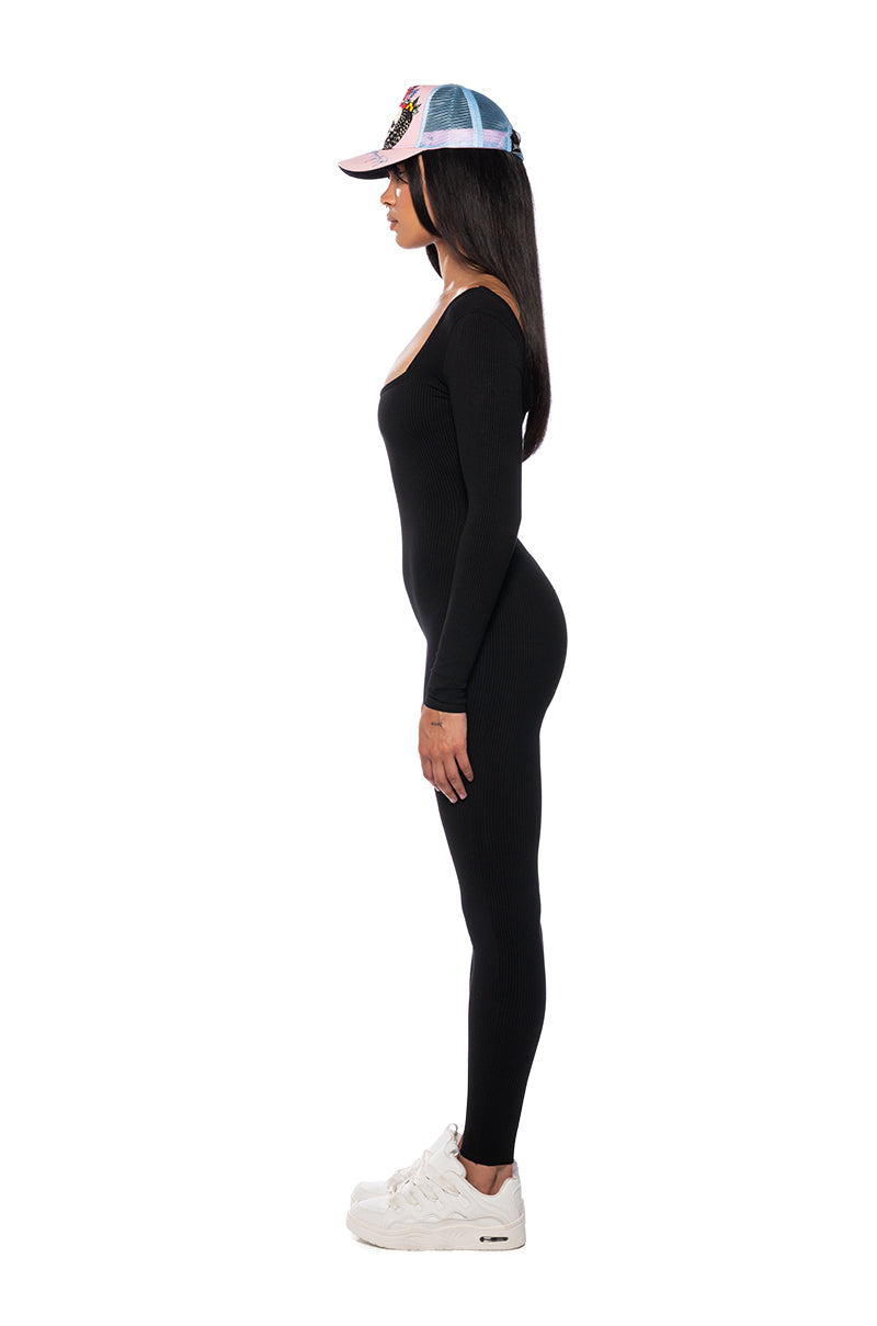 Back View Paxton Long Sleeve Catsuit 2