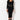 Front View Paxton Looking Good Feeling Fine Ribbed Knit Midi Dress in Black