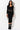 Front View Paxton Looking Good Feeling Fine Ribbed Knit Midi Dress in Black