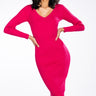 Front View Paxton Looking Good Feeling Fine Ribbed Knit Midi Dress