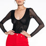 Front View Paxton Mesh Long Sleeve Bodysuit