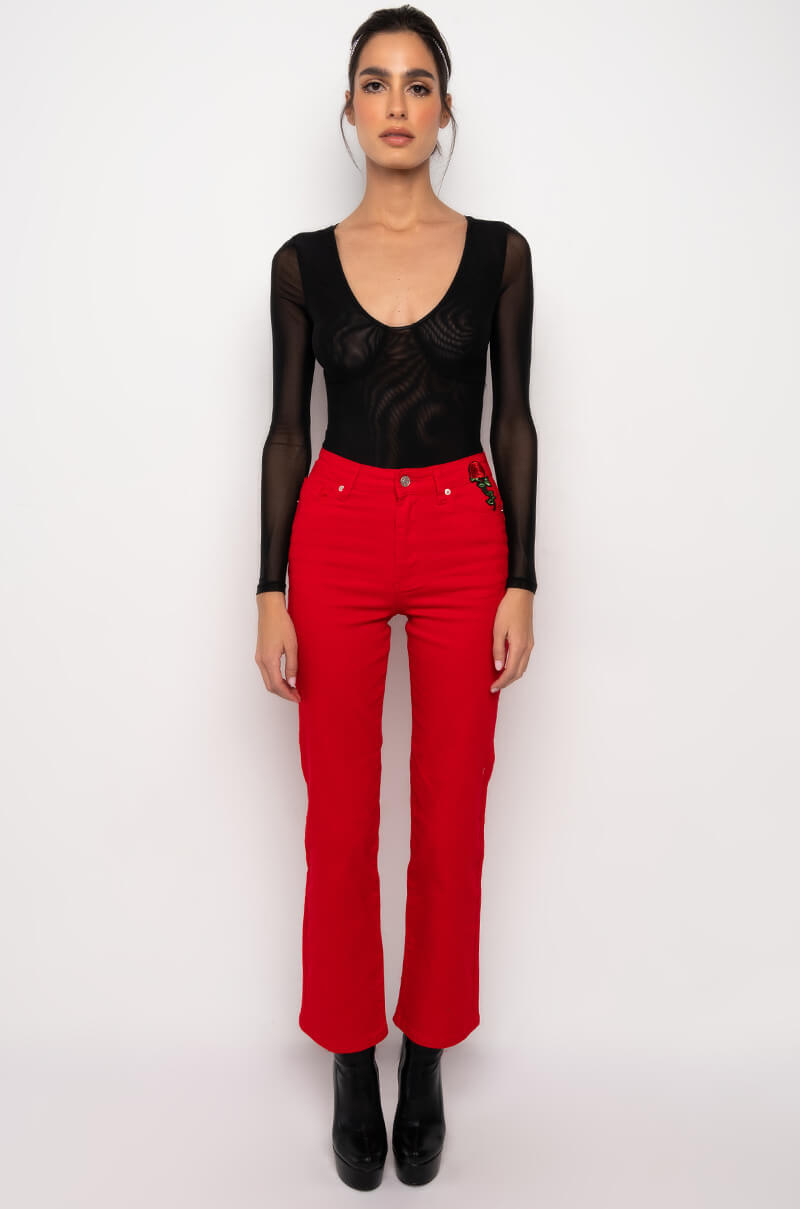 Extra View Paxton Mesh Long Sleeve Bodysuit