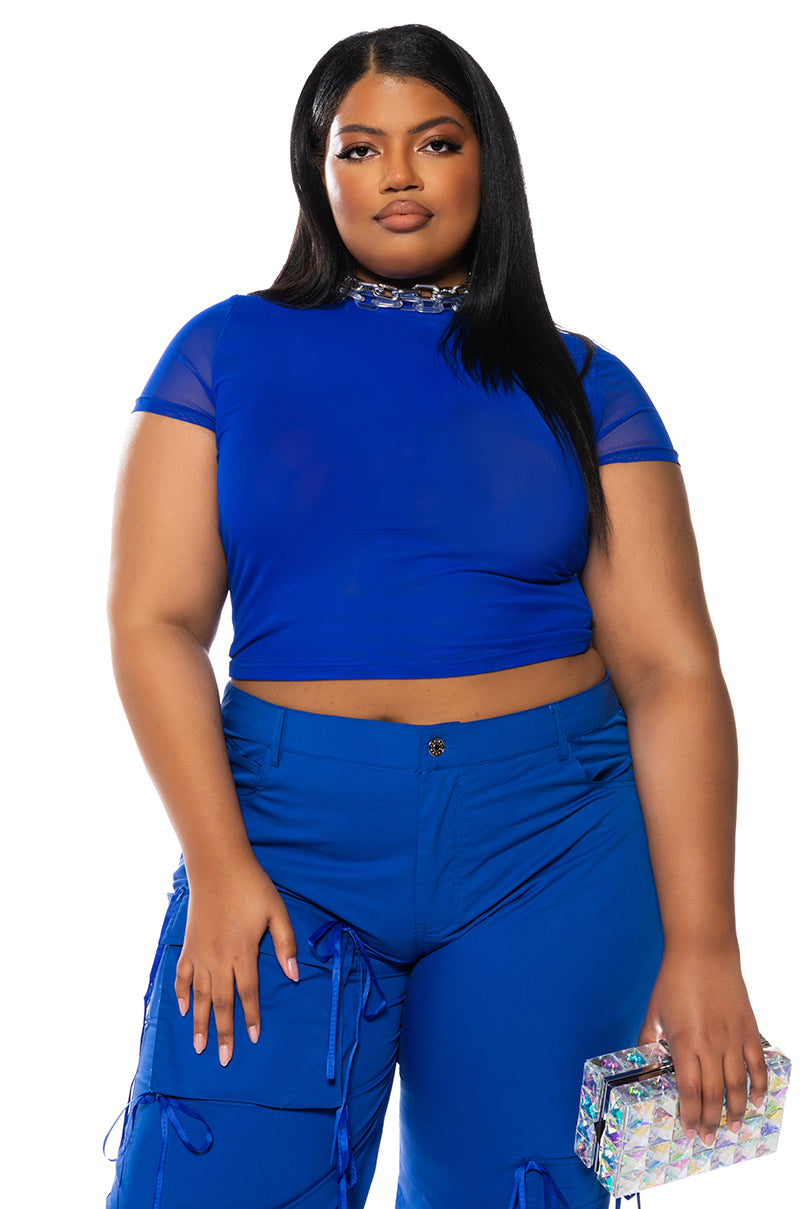 Extra View Paxton Mesh Short Sleeve Tshirt In Royal Blue 8