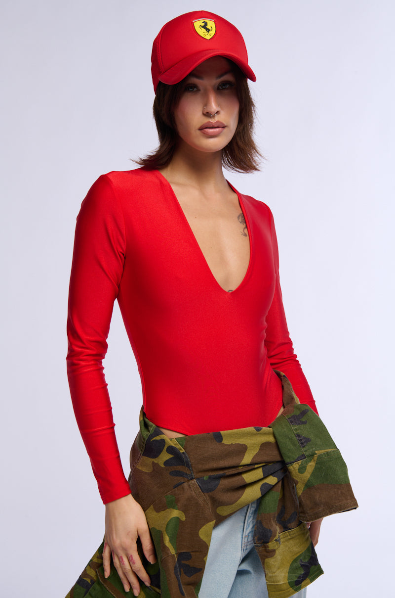 Front View Paxton New Disco Long Sleeve Bodysuit