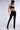 Extra View Paxton Ribbed Cross Front Flared Legging In Black