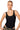 Front View Paxton Sami Scoop Sleeveless Bodysuit In Black