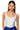 Front View Paxton Sami Scoop Sleeveless Bodysuit In White