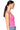 Back View Paxton Seamless Square Neck Sleeveless Bodysuit In Pink