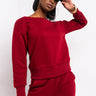 Front View Paxton See You Later Sweatshirt in Burgundy