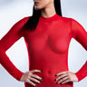 Front View Paxton Sexy Mesh Long Sleeve Bodysuit