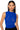 Front View Paxton Sleeveless Mesh Bodysuit In Royal Blue