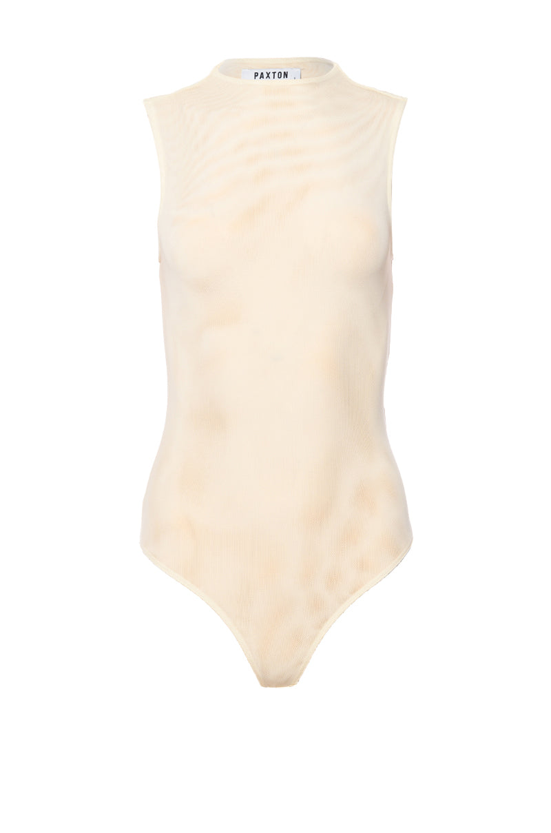 Front View Paxton Sleeveless Mesh Bodysuit