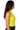 Back View Paxton Sleeveless Sexy Turtleneck Rib Bodysuit In Lime