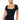 Front View Paxton Square Neck Seamless Short Sleeve Bodysuit In Black