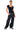 Side View Paxton Square Neck Seamless Short Sleeve Bodysuit In Black