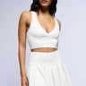 Front View Paxton Super Luxe Sleeveless Longline Bralette Top